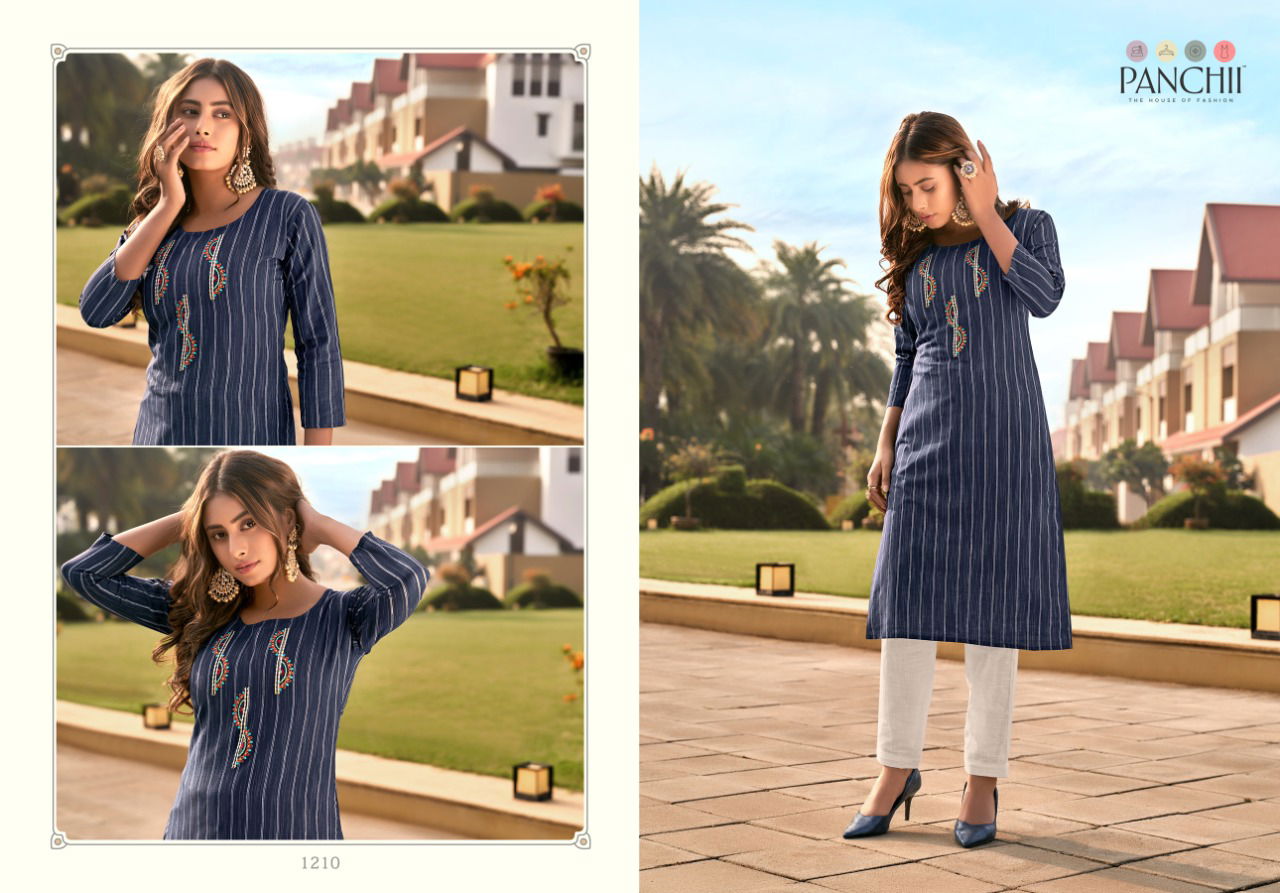 PANCHI NEW LOOK Fancy Latest Regular Wear Cotton Kurtis Collection